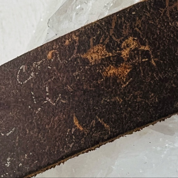 SOLD Yik Fung French Leather Fleur de Lis Rhinestone Bracelet - Picture 7 of 11